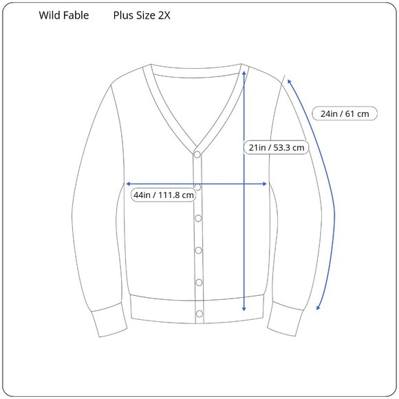 Wild Fable Junior Teens Button-Up Black Ribbed Cardigan Sweater Plus Size 2X - Picture 5 of 10